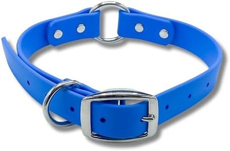 JIM HODGES DOG TRAINING O Ring Flat Buckle Dog Collar for Dogs, Biothane, Waterproof, Easy Wash, Walking Training Hunting, Made in The USA, Professional Grade, Small, Light Blue