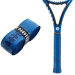 Raquex Enhance Replacement Racket Grip: Tennis Grip, Badminton, Squash Grip Tape. 13 colours. Premium, self-adhesive tennis racquet grip. Finishing tape included (Blue, 1 Grip)