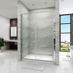 ELEGANT 1200mm Sliding Shower Enclosure for Wetroom Cubicle in 6mm Safety Glass Screen Shower Door