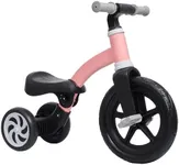 Banana Bike Kids Tricycles Age 2-4 - Removable Pedals and Adjustable Seat - 3 Wheel Balance Bike - 11 Inches Front Wheel - Developmental Ride for Boys and Girls - Kids Trike - Pink