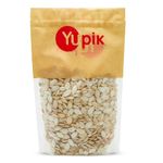 Yupik Jumbo Pumpkin Seeds, in Shell, 450 g, Gluten-Free, Kosher, Vegan, Thin Shell, Dry Roasted, Unsalted, Oil-Free, Plant-Based Protein, Source of Fiber, Healthy Snacks