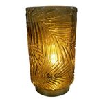 Cello Lighting - Safari Lantern Large Amber Battery Operated Lamp, Glass Table Lamp, Table Lamps for Living Room and Home Decor, Decorative Cordless Table Lamps for Home, Bedside Lamp for Room Décor