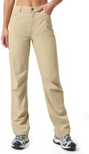 Willit Womens Hiking Pants Quick Dry Lightweight Stretch Travel Pants with Pockets UPF 50+ Water-Resistant 29" Khaki 6