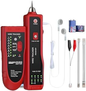 COOLCOLD Lan Tester | Wire Tracker, Tester, Cable Tracker, RJ11 RJ45 Line Finder Network Cable Tester for LAN Ethernet Cable Collation, Phone Telephone Line Tester with 2X 9V Batteries(Multicolor)