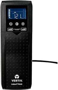 Vertiv Liebert PSA5 UPS - 1500VA 900W 120V Line Interactive AVR Tower UPS, 10 outlets, 2 USB Charging Ports, Battery Backup w/ Surge Protection, 3 year warranty, Energy Star Certified(PSA5-1500MT120)