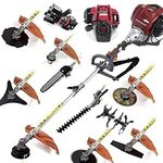 GX50 Powerful 12 in 1 hedge trimmer 4 stroke pole saw petrol string trimmer lawnmower rototiller