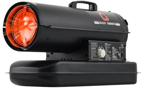 Garvee 70000 BTUs Kerosene/Diesel Forced Air Heater, Kerosene Fan Forced Heater with Thermostat Control for Warehouses, Construction, Workshops, 120V/60Hz