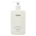 OUAI Hand Wash - Moisturizing Hand Soap with Jojoba, Avocado, & Rose Hip Oil for Replenished Skin - Gentle Exfoliating Bathroom + Kitchen Hand Soap (16 Fl Oz)