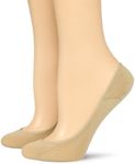 Hue 12785 Women's Ultra Low Cut No Show Liner Sock (2 Pair) - Off-white - Medium/Large