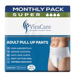 60 x Incontinence Pants Men & Women | with Wetness Indicator & Soft-Stretch Waistband | Adult Nappies | Waist Size Medium 65-135 cm | Adult Diapers | (Medium)