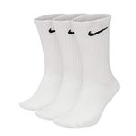 Nike Men Cush Crew Socks (pair Of 3) - White/Black, Medium/Size UK 5 - 8