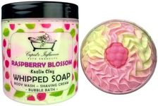 Raspberry Blossom Whipped Soap | Luxurious Kaolin Clay Body Wash | Shower Fluff | Shaving Foam | Shower Cream | Bubble Bath | Raspberry Soap | Raspberry Shower Whip 180gr