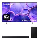 Bundle of Samsung Crystal UHD 65" U8000F 4K Smart TV + Samsung B46CF 2.1ch B-series Soundbar with Subwoofer (2025)