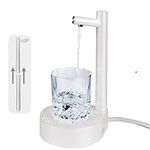 McKay Desktop Water Dispenser | Portable Water Pump for 5 Gallon & Universal Bottles | Bedside Water Jug Dispenser Countertop with Smart 7 Levels, Type-C Charging | for Home, Office, Outdoor (White)