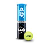 Dunlop Tennis Ball ATP - for Clay, Hard Court and Grass - Professional Ball (1 x 4 Tin)