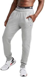 Champion Men's Powerblend Retro Fleece Jogger Pant, Oxford Gray, Large