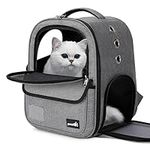 Pecute Cat Carrier Backpack, Breathable Pet Carrier With Multi-entrance, Front Pack for Kitten, Puppy, Small Pets, Pet Carrier bag for Travel, Hiking