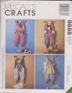 McCall's 9668 Crafts Sewing Pattern Hanging Bag Holders