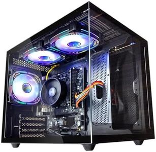 suevery Gaming PC AMD Ryzen5 5600G 6Cores 3.9GHz UP to 4.40 GHz Processor, 16GB DDR4 3200MHz RAM, 512GB NVMe SSD, AMD Radeon Vega7 Graphics Windows 11 Home Desktop Computer (Black