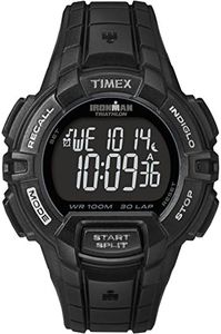 Timex Men's Ironman Rugged 30 44mm Resin Strap Watch, Blackout, 44 mm, Chronograph,Digital