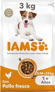 IAMS Alimento seco para perros de razas pequeñas y medianas con pollo fresco, comida seca para perros adultos de más de 1 año, 3 kg