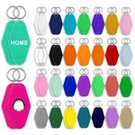 SAVITA 60pcs Sublimation Keychain Blanks, Double-Sided Heat Transfer Keychains Rhombus Hotel Motel Keychain Blank with Ring for DIY Crafts Ornament Zipper Pulls Backpack Labels Tags