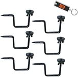 6 Pack HME Products Quick Mount Trail Camera Holder – 6 Pack Easy Mount Game Camera, Trail Camera Stand, Trail Camera Accessories with Included LED Keychain Light