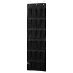 Amazon Basics Over-the-Door Organiser with 24 Pockets, 47 x 6.3 x 165 cm, Black