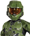 Halo Infinite Master Chief Mask, Kids Costume Headwear Accessory, Child Size Video Game Inspired Vacuform Half-Mask