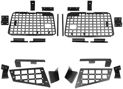 HIGH FLYING for Jeep Wrangler JL 2dr 2018-2023 Car Accessories Molle Panels Shelf Storage Modular System Trunk Organizer Interior (Side+Box)