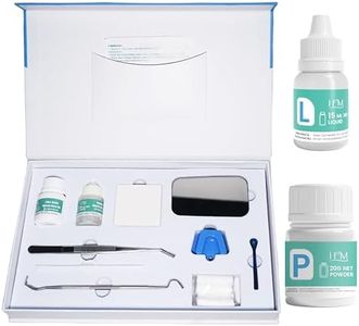 HM Zinc Oxide Eugenol Dental Cement Kit | Super Adhesive | Instant Tooth Repair, Cap, Crown & Bridge Filling | DIY, Self Curing, Sturdy & High Strength |Universal Shade| Emergency Dental Care | 1 Box