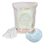 C-Cure® Disposable Beard Cover | Beard Net for Men | Lightweight, Breathable Material | Facial hair covering. Single loop | Ideal for Food & Processing Industries, Hotels Hygiene (White, Pack of 100)