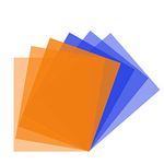 Color Correction Gels Filter 6 Pack Kit 16x20 inches/40x50cm Warm Orange Blue Lighting Sheet for Photo Studio Video Flashlight Led Light Photography