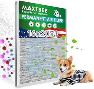 MAXTBEE 16x20x1 Air Filter Electrostatic Filter Reusable Washable HVAC AC Furnace Filter,MERV 8,Lasts a Lifetime, Healthier Home or Office(Actual Size:15.5x19.75x0.8 Inch)