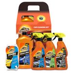 Armor All, 5-Piece Car Cleaning Kit, For Exterior Cleaning, Includes Glass Cleaner, Wash & Wax, Jumbo Sponge, Wheel & Tire Cleaner and Insect Remover, Car Gift Set,Ideal for Car & Motorcycle Detailing