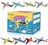 32 Pack Glider Planes,8" Long Flying Glider Plane,8 Different Designs,Easy Assembly,Durable Quality-Kids Party Favors for Valentines Airplanes,Birthday Party, Carnival Prizes