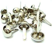 Nimida Metal Brad Pins/Split Pin/Rivet/Stud/Skull pins/Spikes/Paper Fastener for Scrapbooking, DIY, Leather Goods, Spikes | 9 mm | Shiny Steel/Silver Colour | 100 nos