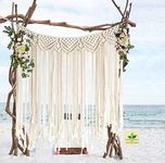 Zazza Home Decor™ Home Macrame Wall Hanging Curtain Fringe Garland Banner Bohemian Wall Decor Woven Home Decoration for Apartment Bedroom Living Room Gallery Baby Nursery. (Model - C7)