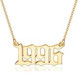 M MOOHAM Birth Year Necklace for Wo