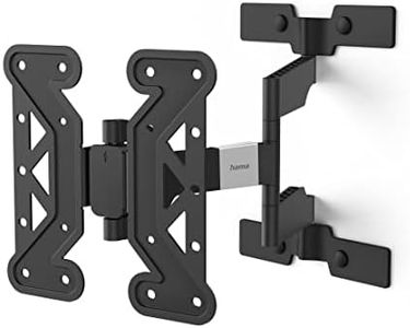 Hama | Soporte TV Fullmotion Ultraslim para Pantallas de 48" (Soporte de Pared para TV con 3 articulaciones, rotación de 180° e inclinación de +3°/-12°, estándar VESA 200 x 200) Negro
