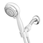 Waterpik 6-Mode Hand Held Shower Head, Power Spray with 5-Foot Hose, Classic White Finish, DIY Easy Installation, NVL-651E