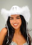 Struts Womens 21st Birthday White Fluffy Cowboy Hat