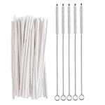 Deoot 50 PCS Pipe Cleaners with 5 PCS Cleaning Brush for Pipes,Guns,Tobacco Pipe