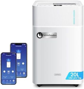 VonHaus Luftentfeuchter Elektrisch mit App & WLAN, 20L/24H, Entfeuchter für Keller, Raumentfeuchter 41dB für Räume 135m³/20m², mit Schlafmodus, Timer & Ablaufschlauch, für Alexa & Google Home