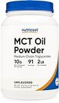 Nutricost MCT Oil Powder 2LBS (32oz) - Great for Ketosis and Ketogenic Diets - Zero Net Carbs - Non-GMO + Gluten Free