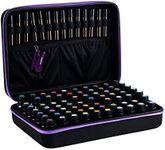 Essential Oil Organizer Storage Carrying Case for 70 Roller Bottles 5/10/15/20ml with Free Labels Opener, Young Living Oils Premium Aromatherapy Hand Travel Bag Suitable Nail Polish for Drawer