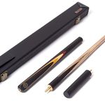 BCE Protégé 3/4 Cut Snooker/Pool Cue and Hard Case (Gold/White/Red)