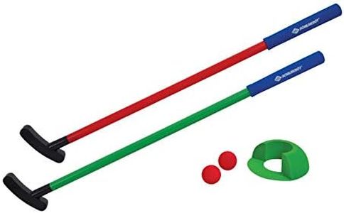 Schildkröt-970307 Schildkröt Funsports Minigolf, para Niños, para Interior y Exterior, Juego Completo con 2 Palos, 1 Hoyo y 2 Bolas, 2 Jugadores, 970307, Color, ‎Einheitsgröße