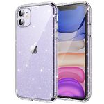 JETech Glitter Case for iPhone 11, 6.1-Inch, Bling Sparkle Shockproof Phone Bumper Cover, Cute Sparkly for Women and Girls (Clear)