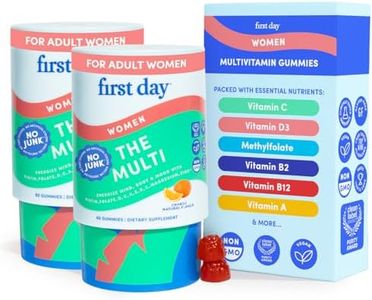 FIRST DAY Women's Multivitamin Gummies for Energy, Hair & Overall Health – Daily Multivitamin with Organic Superfood Blend, Methylated Folate, Zinc & Biotin – Vegan, No Junk, 120 Gummies